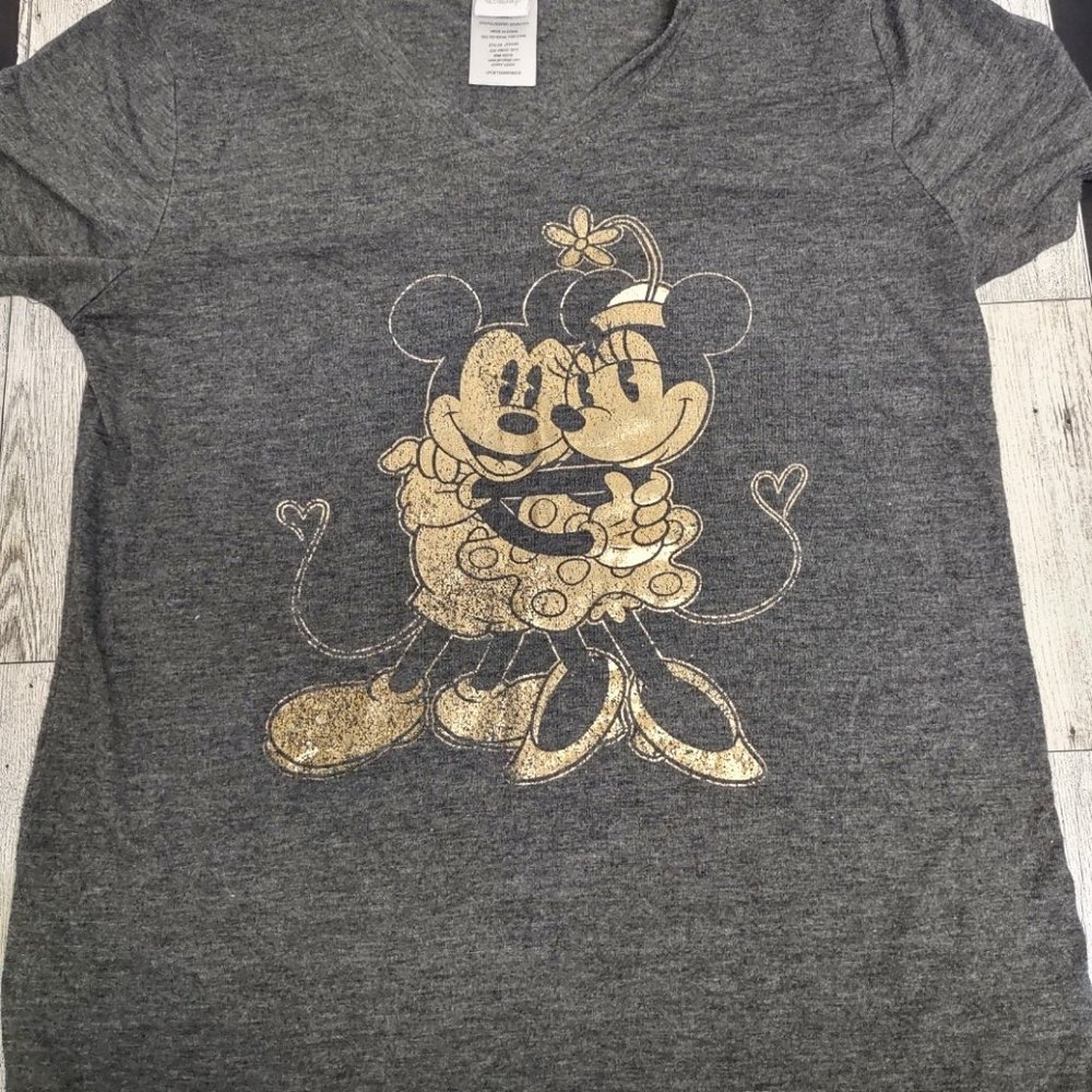Vintage Style Disney Ladies Top, Micky and Mini Size S Super Soft